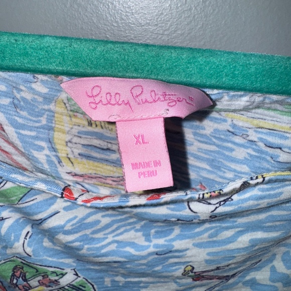 Lilly Pulitzer Get Nauti Carmine Mini Elastic Waist Dress Size XL - Picture 3 of 9